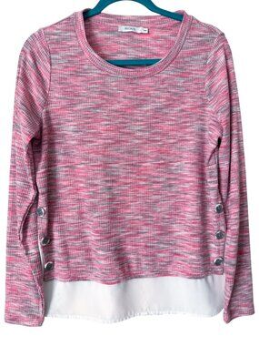 Ricki's Women's Fooler Long Sleeve Top with Button Trim Size Medium